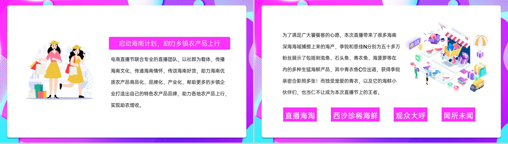 紫色扁平风年终好货节电商直播助力方案PPT模板-5
