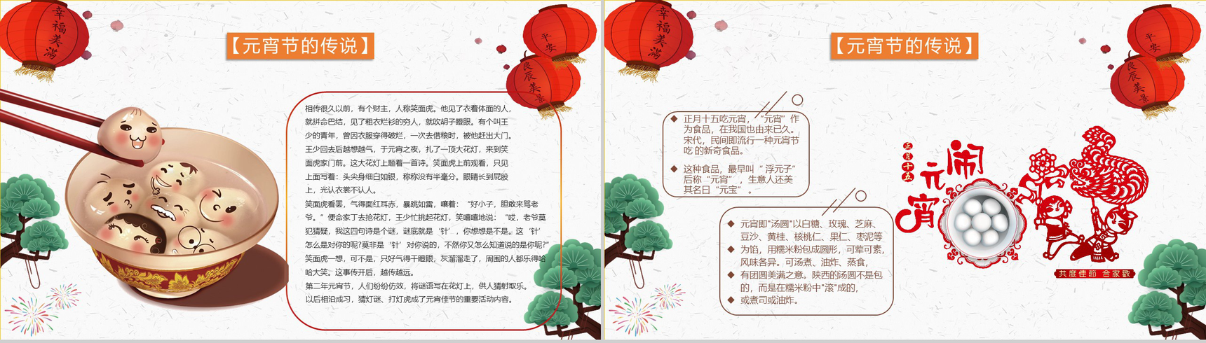 闹元宵传统佳节元宵介绍元宵习俗PPT模板-6