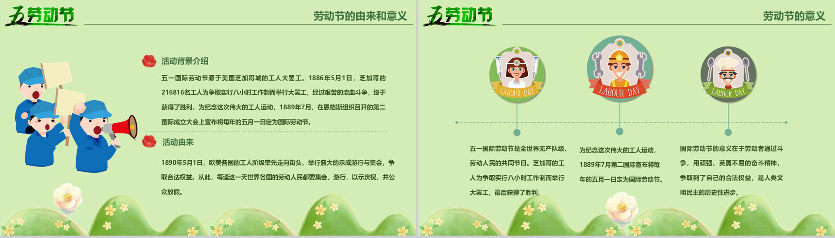 五一劳动节劳动人民的节日PPT模板-3