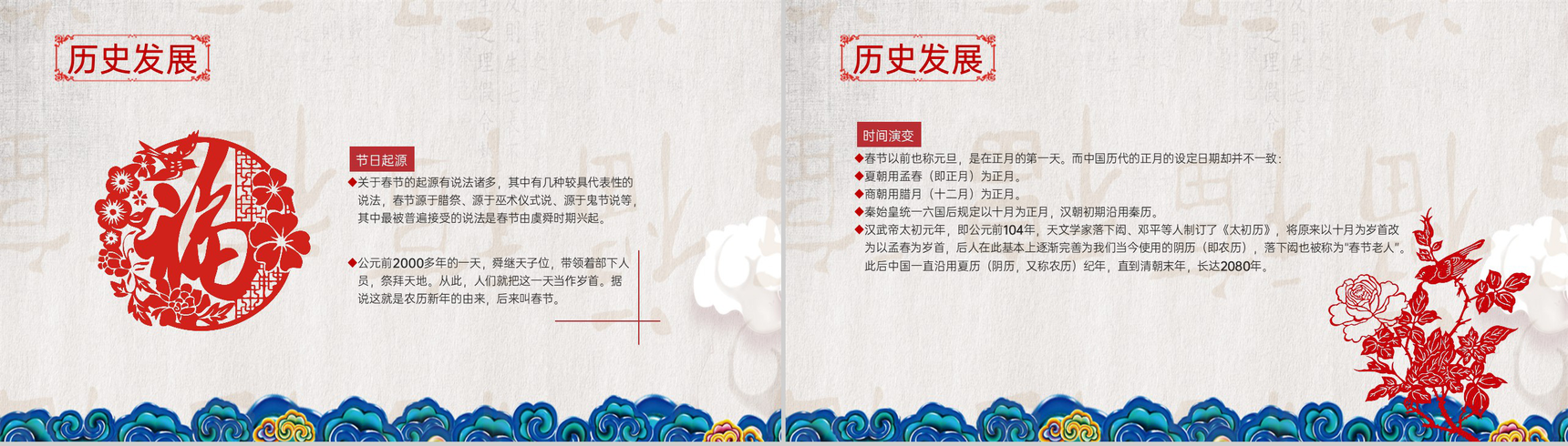 红色大气中国风春节习俗文化介绍PPT模板-3