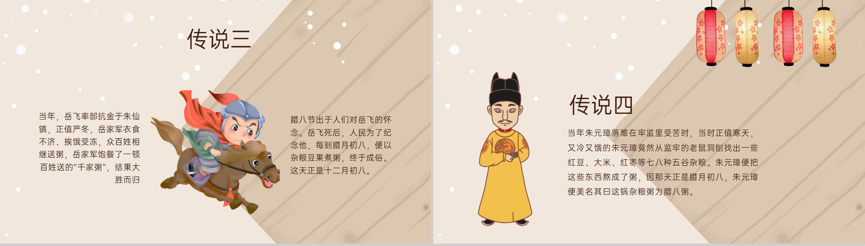 茶色扁平风腊八节习俗文化介绍主题班会PPT模板-6
