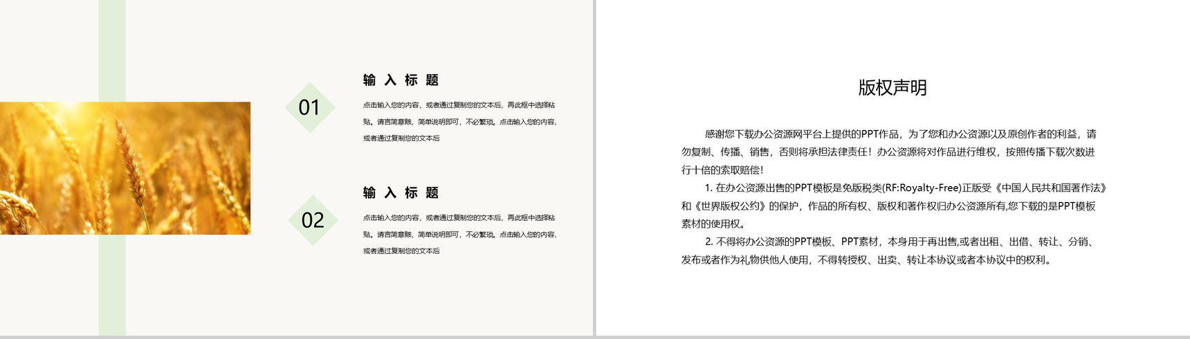绿色简约清新二十四节气之芒种PPT模板-10