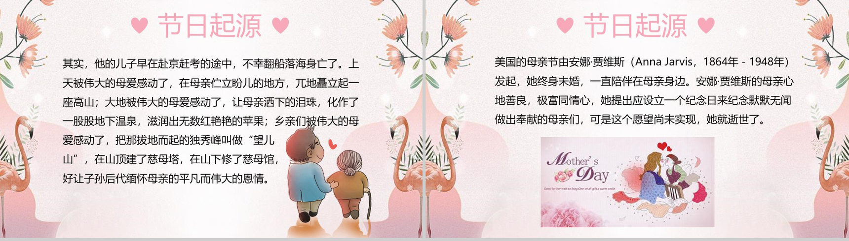 妈妈我爱你母亲节节日起源PPT模板-4