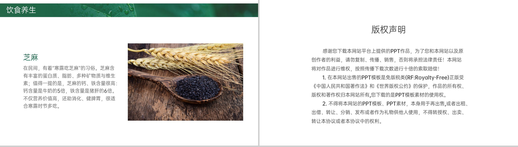 绿色简约小清新风二十四节气介绍之寒露的由来PPT模板-10