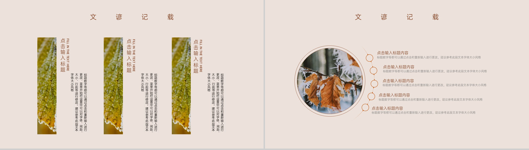 褐色中国风二十四节气之霜降气候特点介绍PPT模板-7