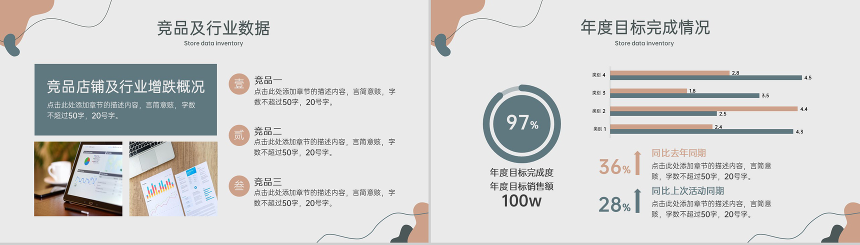 莫兰迪风格年中大促活动复盘数据分析报告PPT模板-4