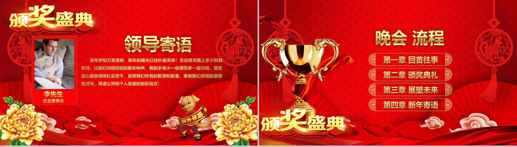 上海市某某公司开门红颁奖晚会PPT模板-4