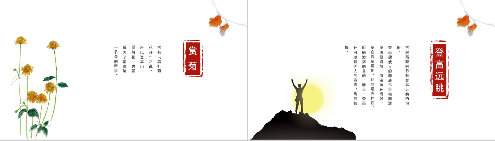 红色简约小清新风二十四节气霜降主题班会PPT模板-9