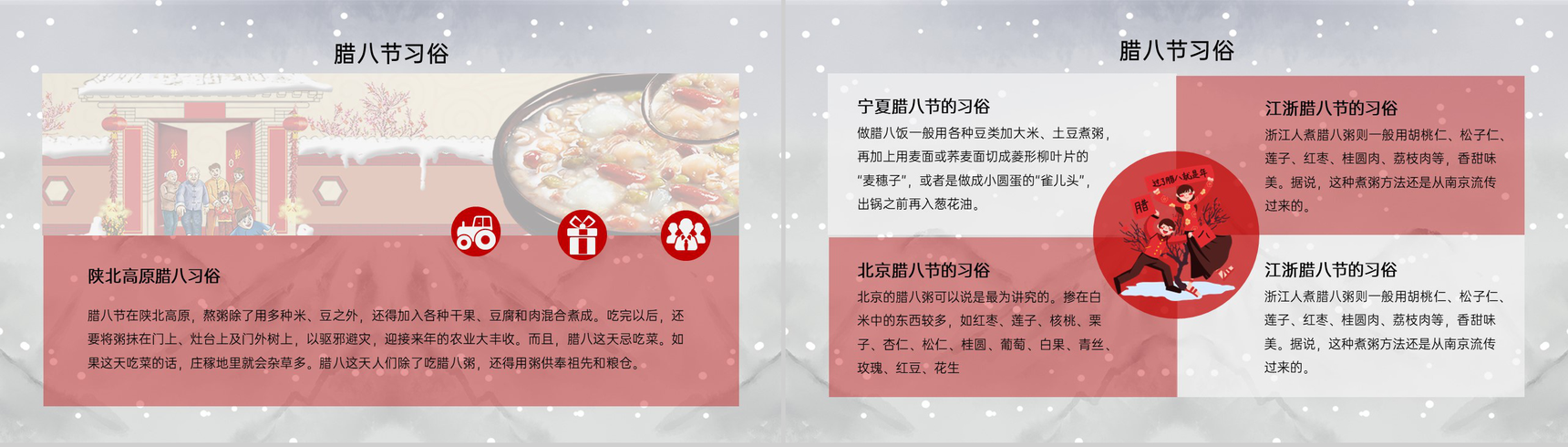 灰色中国风腊八节公益讲座宣传策划PPT模板-10