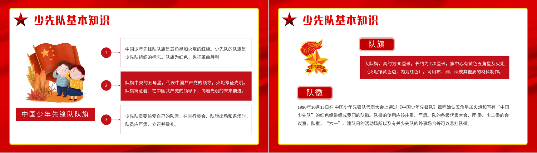 红色少先队建队日教育活动少先队基本知识学习心得体会PPT模板-5