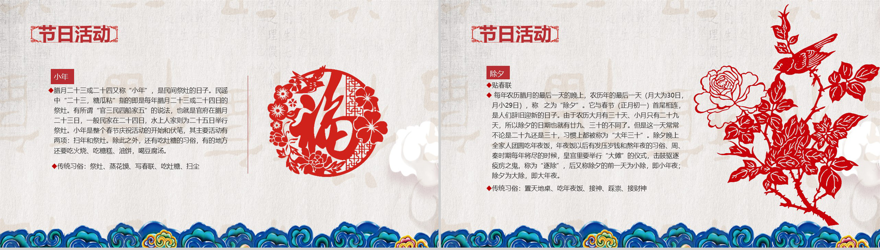 简洁春节习俗传统文化节日庆典PPT模板-9
