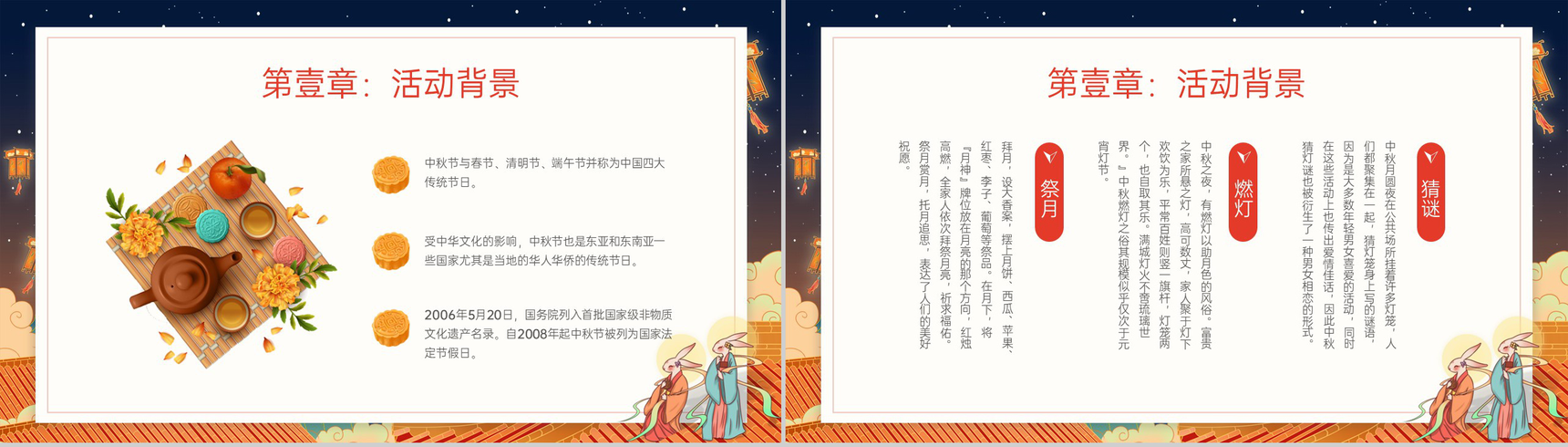 橙红色中国风中秋游园会活动推广方案PPT模板-4