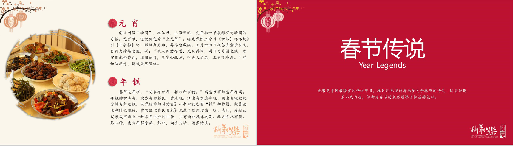 2019猪年欢乐中国年春节来由新春PPT模板-8