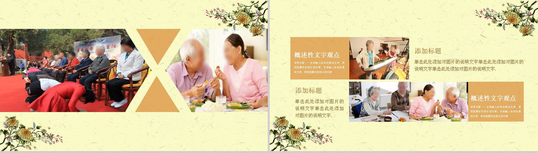 清新淡雅简约重阳节老年节活动策划方案PPT模板-9