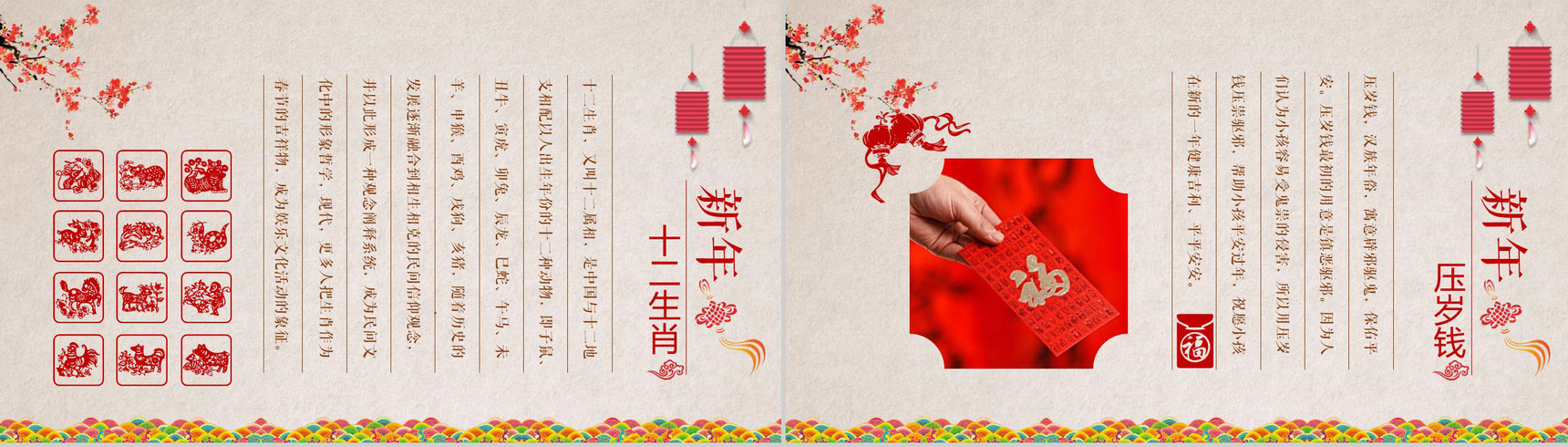 新年习俗宣传介绍PPT模板-4