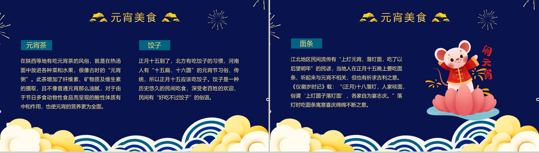 深蓝色中国风传统佳节元宵节习俗文化介绍PPT模板-11