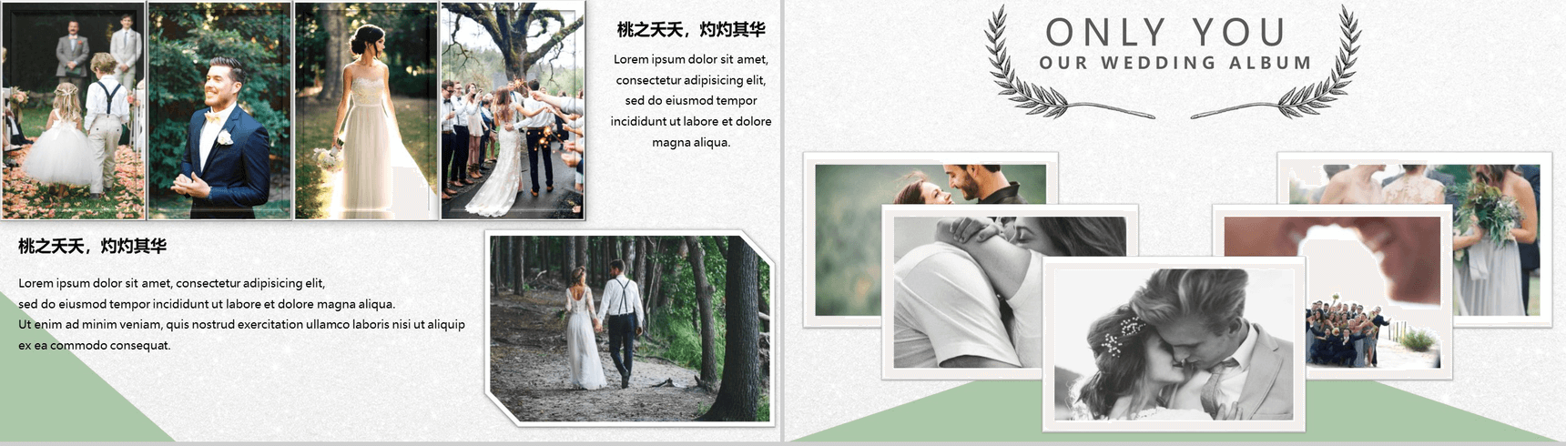 欧式风格甜美爱情婚礼PPT模板-2