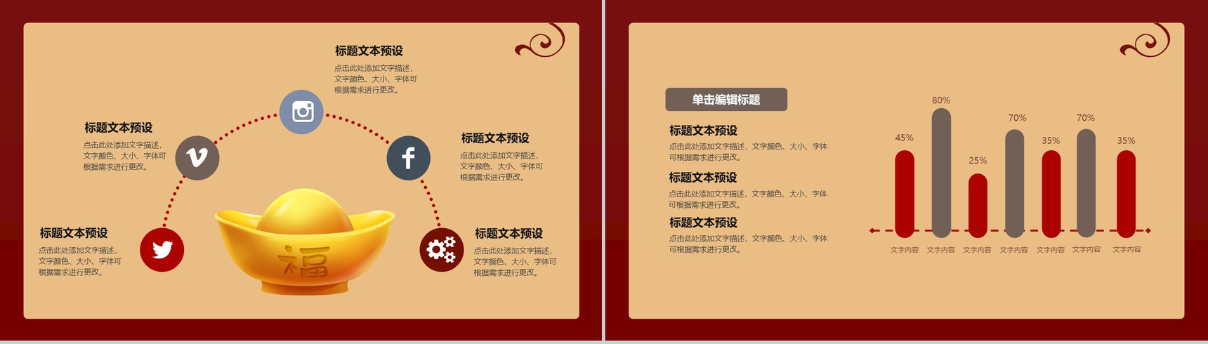 中国风除夕幸福团圆除夕节主题活动策划PPT模板-3