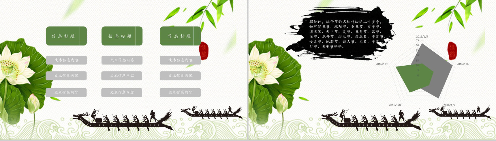 中国风端午传情PPT模板-4