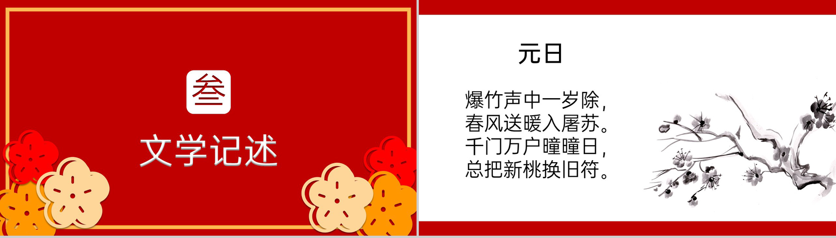 红色中国风传统节日春节除夕节介绍PPT模板-6