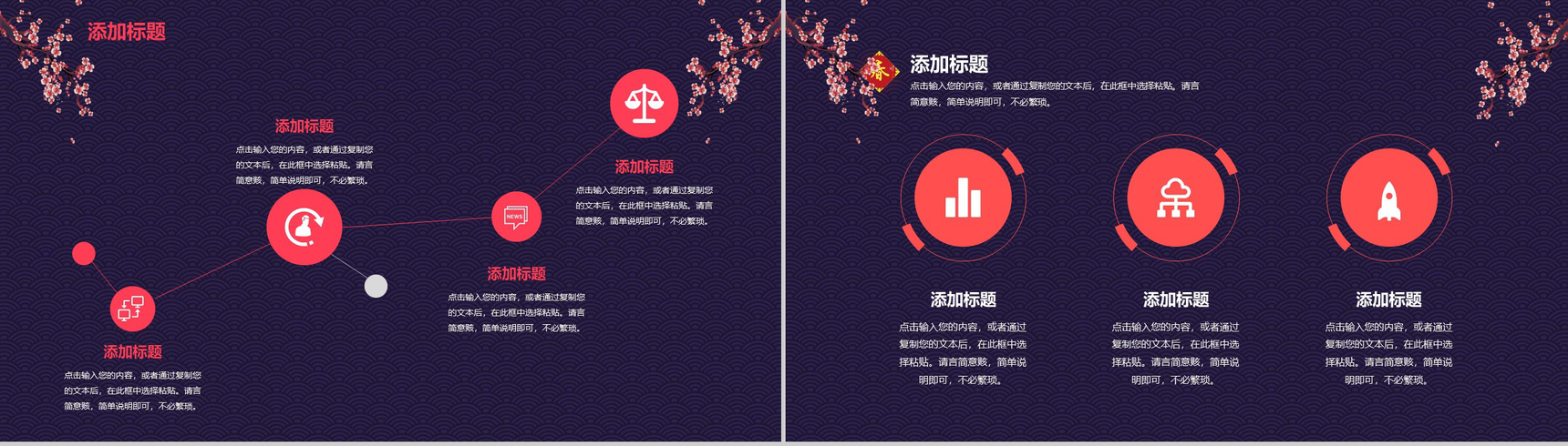 喜庆国潮版鼠年大吉欢度元旦元旦节活动策划PPT模板-6