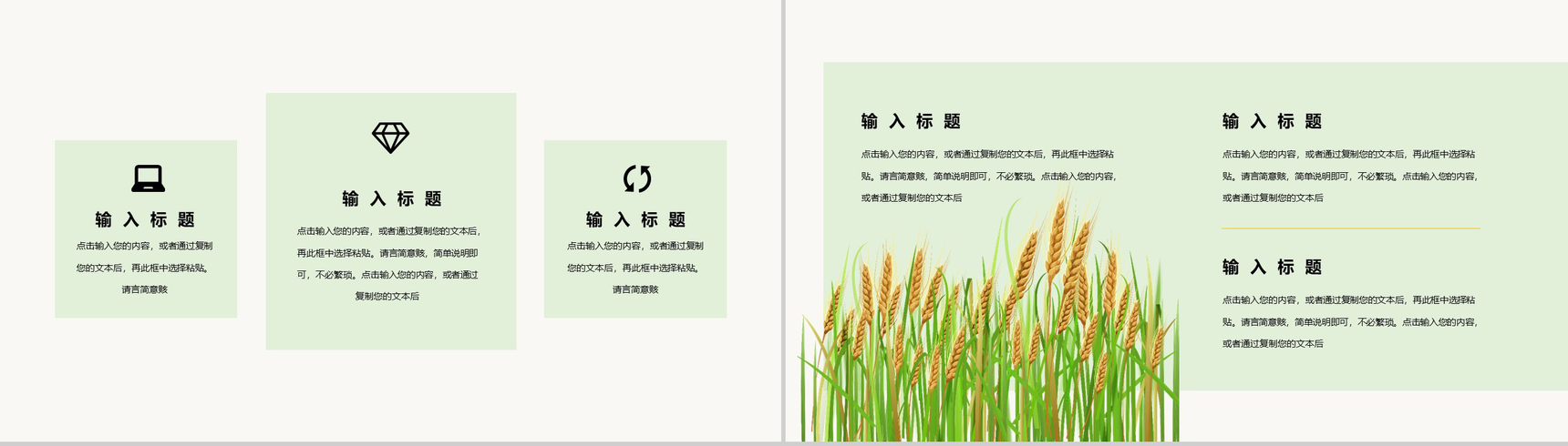 绿色简约清新二十四节气之芒种PPT模板-5