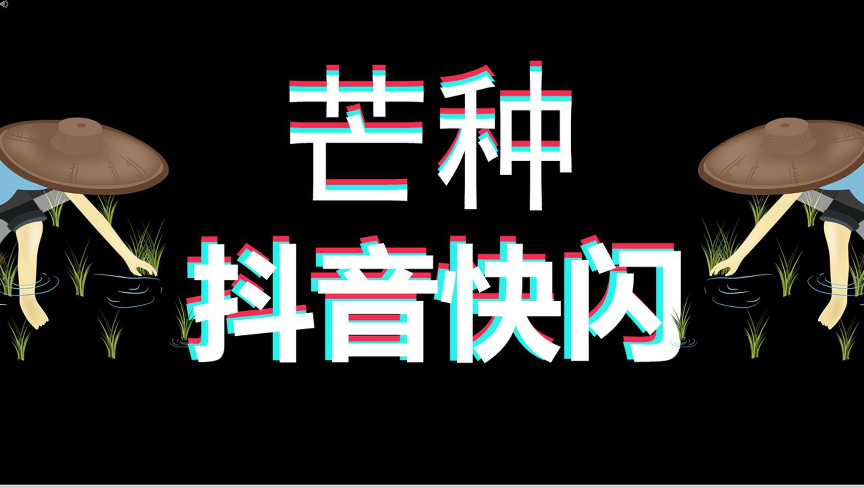 个性简约抖音快闪二十四节气芒种介绍PPT模板-1