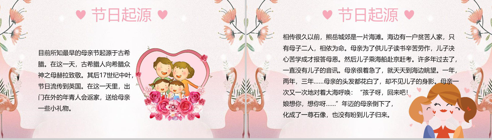 妈妈我爱你母亲节节日起源PPT模板-3