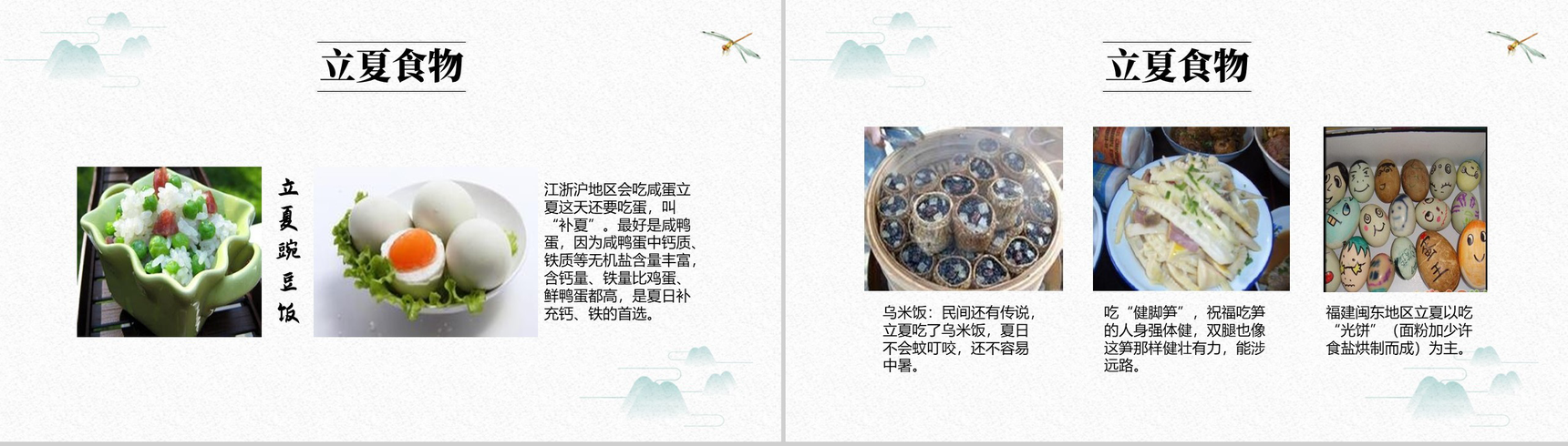 白色简约中国风传统节气立夏节日介绍PPT模板-7