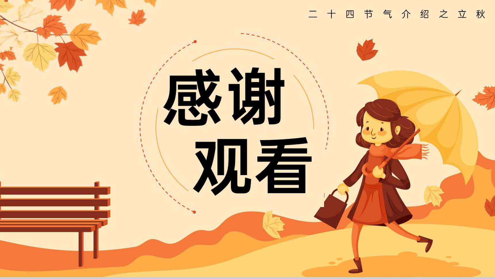 黄色简约传统二十四节气立秋气候特色介绍PPT模板-13