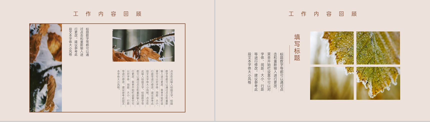 褐色中国风二十四节气之霜降气候特点介绍PPT模板-3