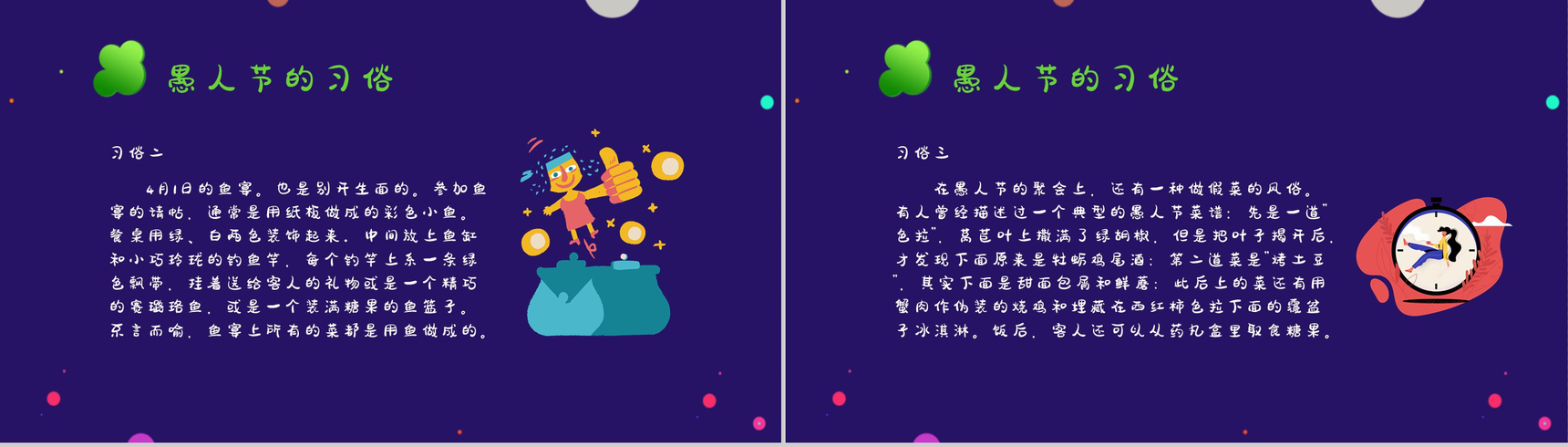 疯狂愚人节愚人节习俗介绍PPT模板-3