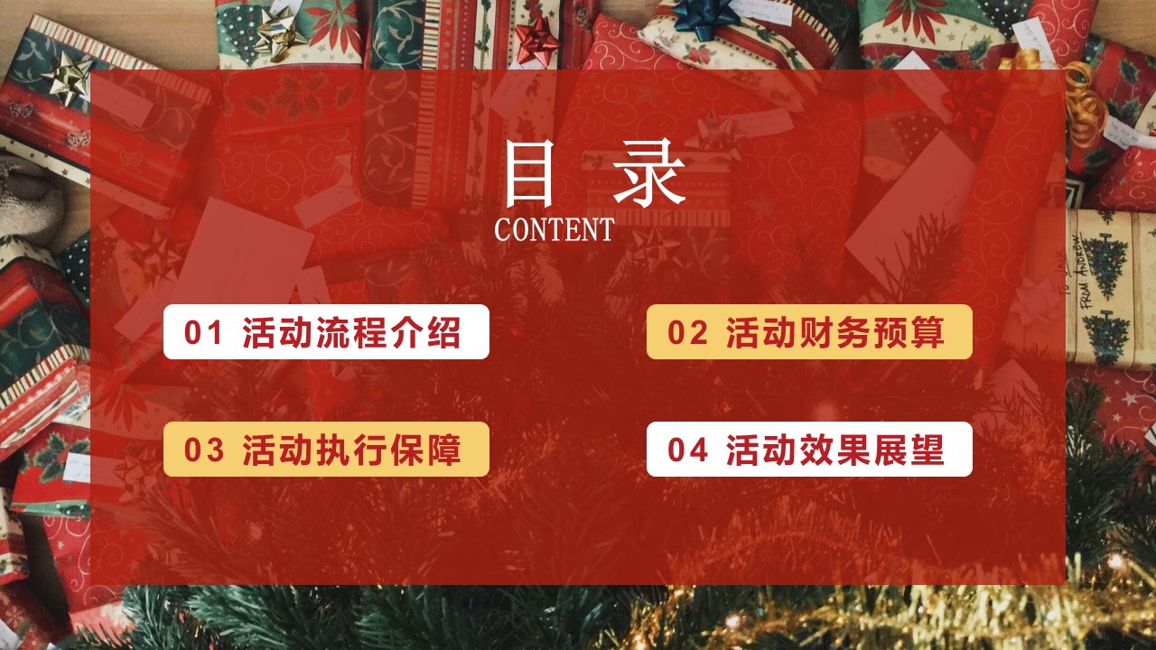 创意多彩风格圣诞节活动策划PPT模板-2