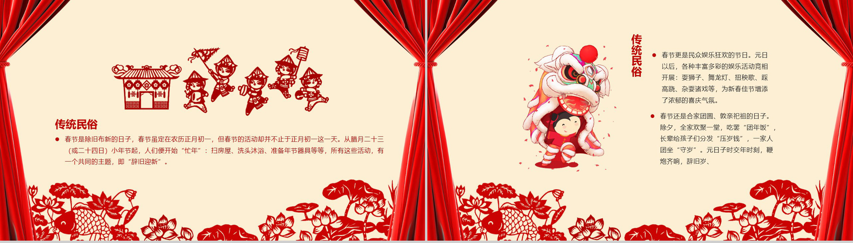 2019猪年除夕节日传统春节习俗知识PPT模板-6