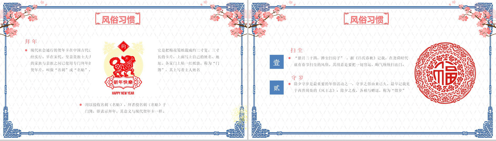 春节习俗守岁吃饺子团聚PPT模板-7
