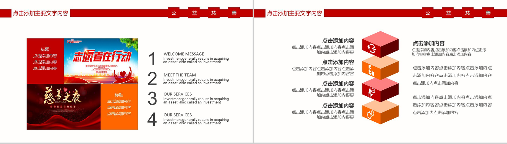 热血激情慈善公益爱心支援公益PPT模板-3
