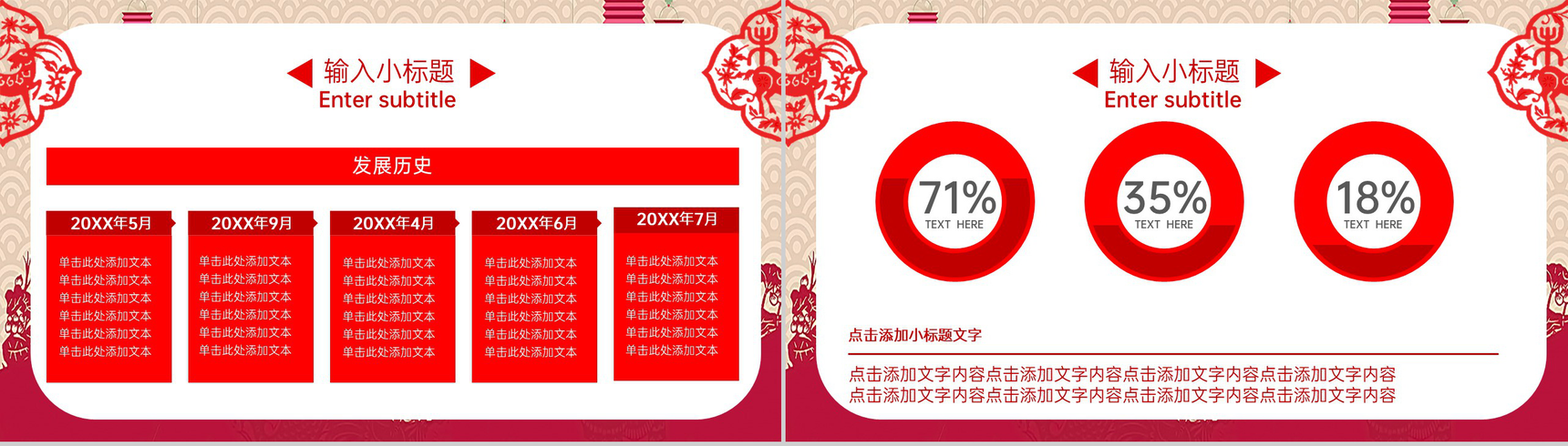红色中国风企业年终总结工作汇报PPT模板-12