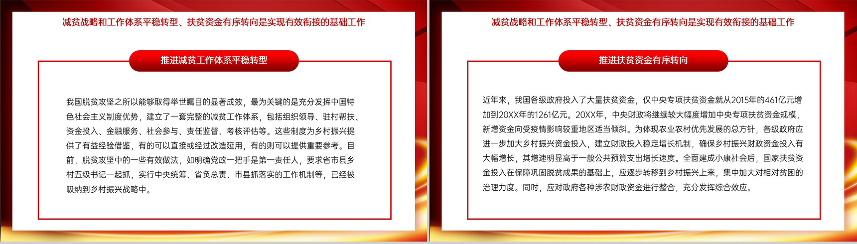 红色简约党政精准扶贫工作总结述职汇报PPT模板-9