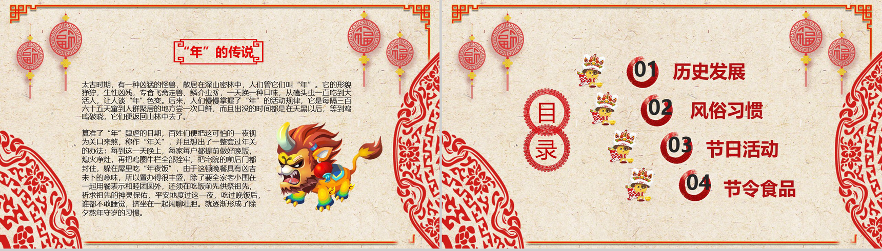 迎新春春节习俗传统文化普及PPT模板-2