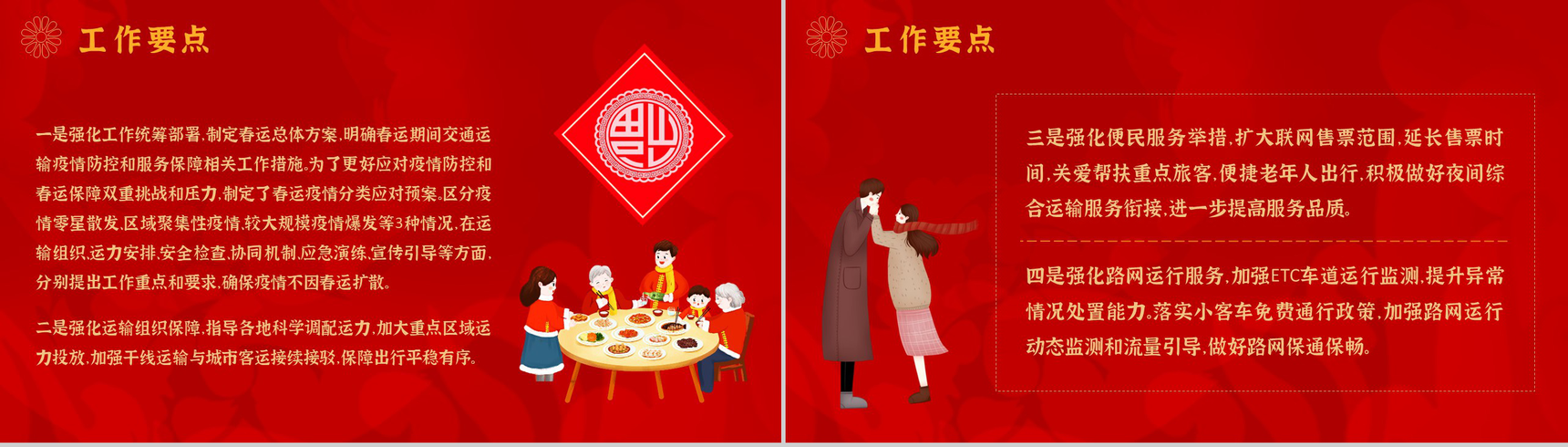 红色大气春运出行防疫指南预防新冠疫情知识学习PPT模板-3