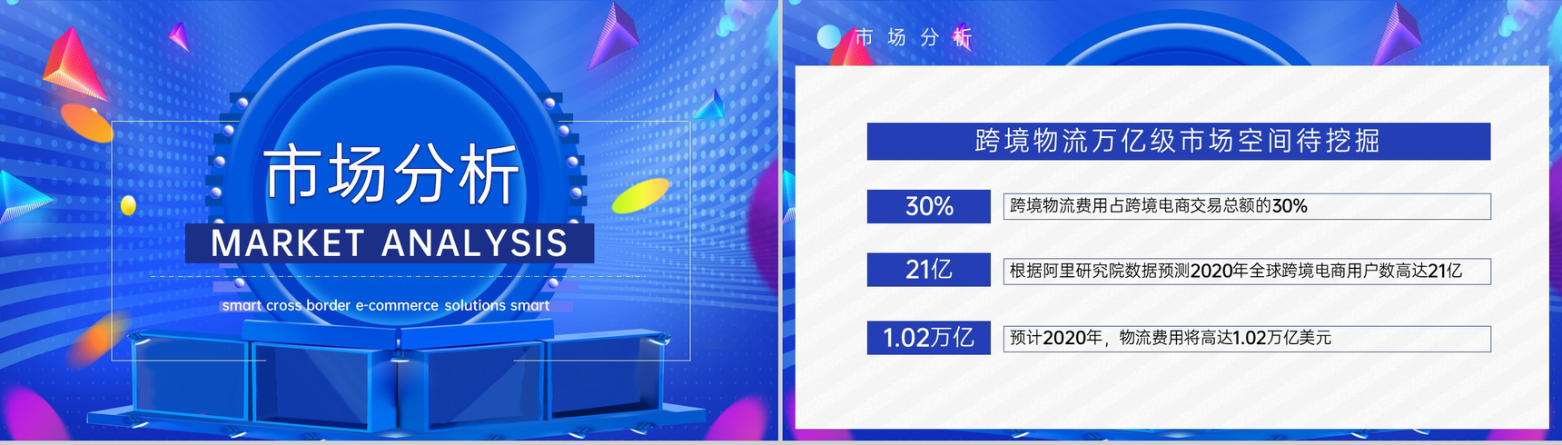 蓝色简约风年中大促跨境电商运营销售方案PPT模板-9