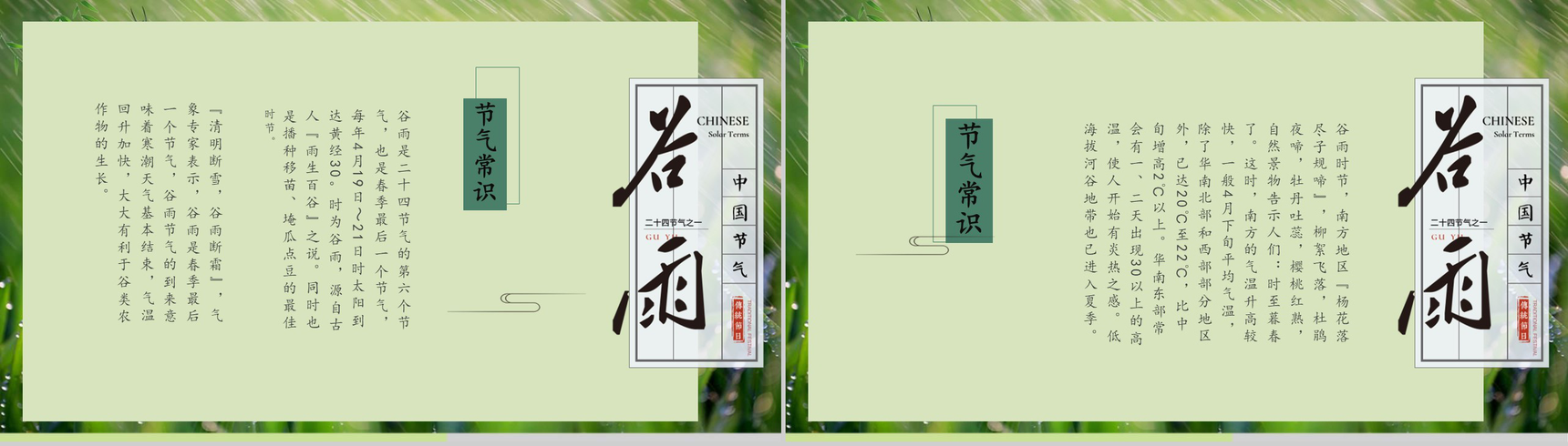 中国传统节气谷雨教育普及PPT模板-3