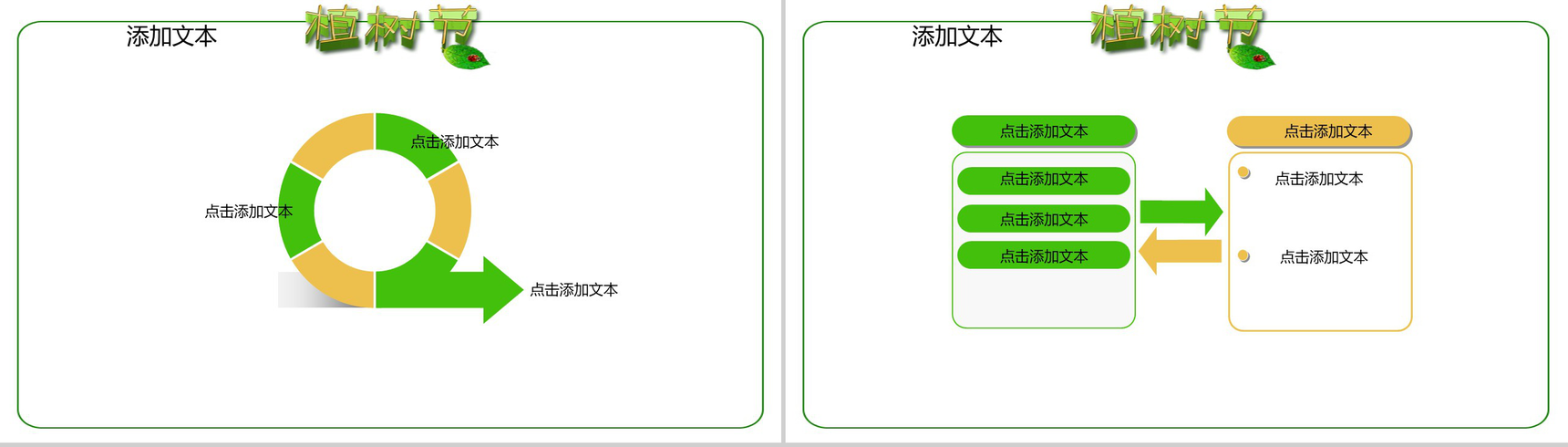 绿色简约植树节活动宣传PPT模板-3