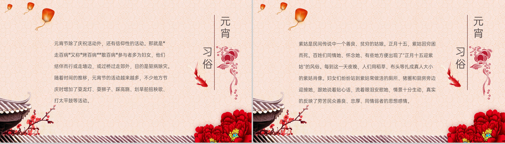 红色古雅喜庆元宵节快乐元宵节习俗文化介绍PPT模板-7