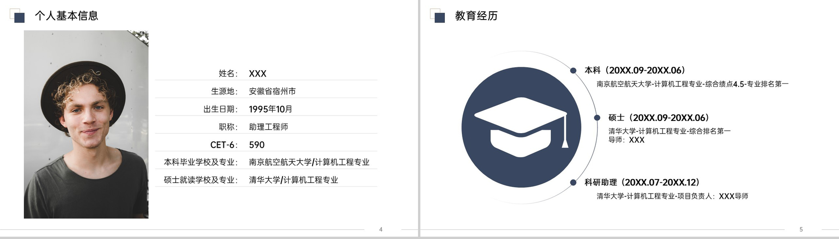 深蓝简约博士研究生复试申请汇报研究经历及成果PPT模板-3