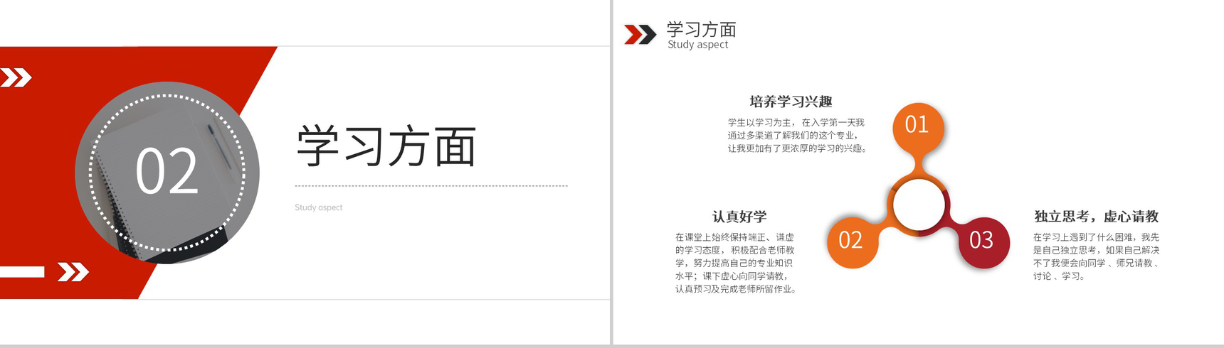 红色商务风大学国家奖学金申请答辩自我介绍PPT模板-5
