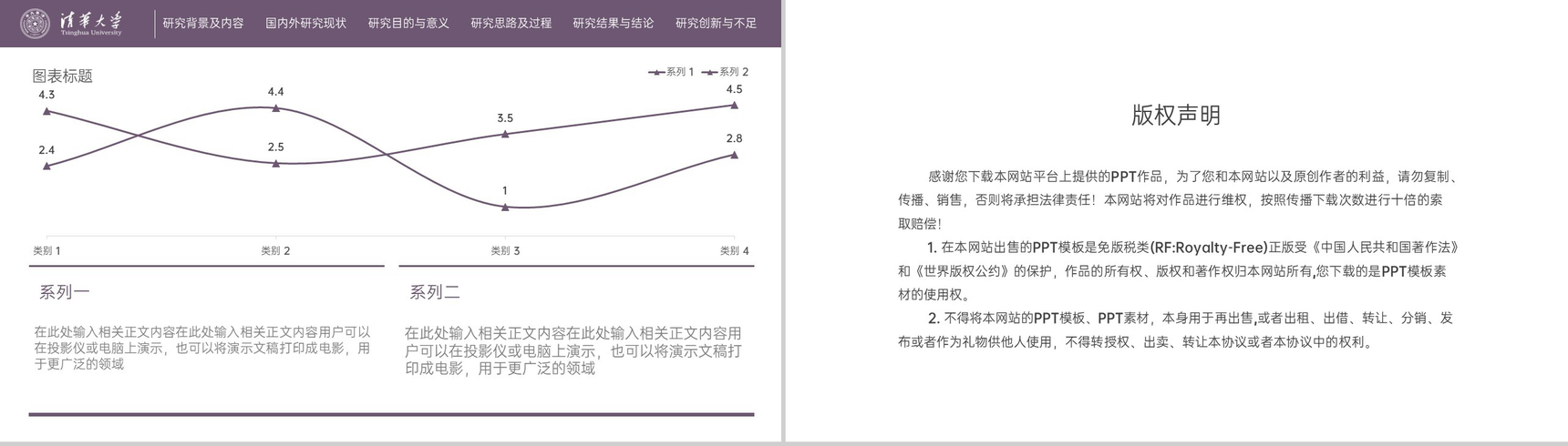 紫色简约大学数学专业毕业答辩国内外研究现状PPT模板-16
