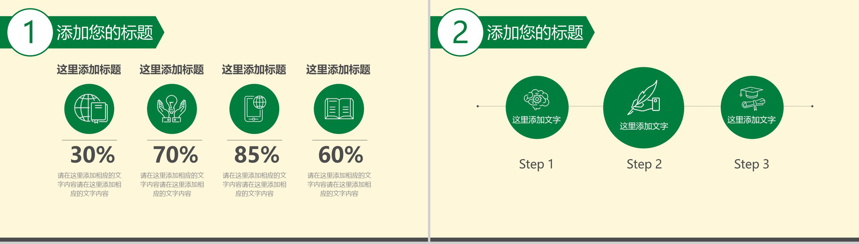 绿色简约背景毕业论文PPT模板-8