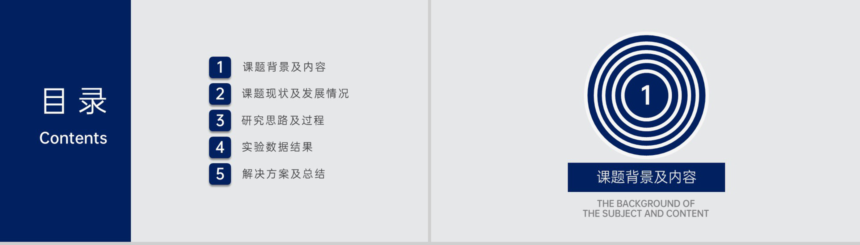 蓝色简约大气风毕业答辩研究思路及过程PPT模板-2