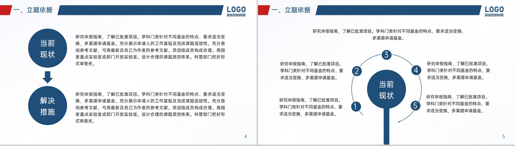 蓝色简约医学课题申报答辩研究目标及过程PPT模板-3